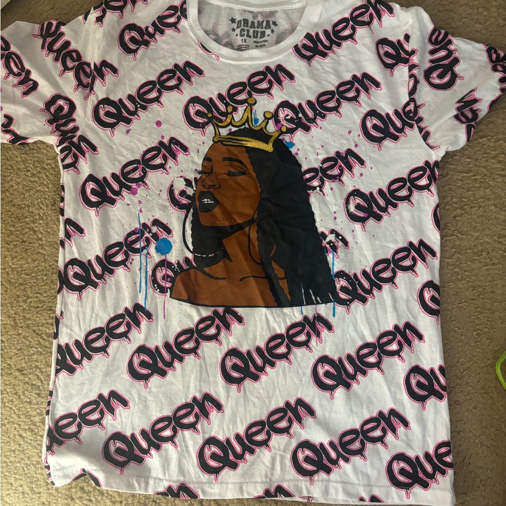 Queen Graphic women T-Shirt - White and Black